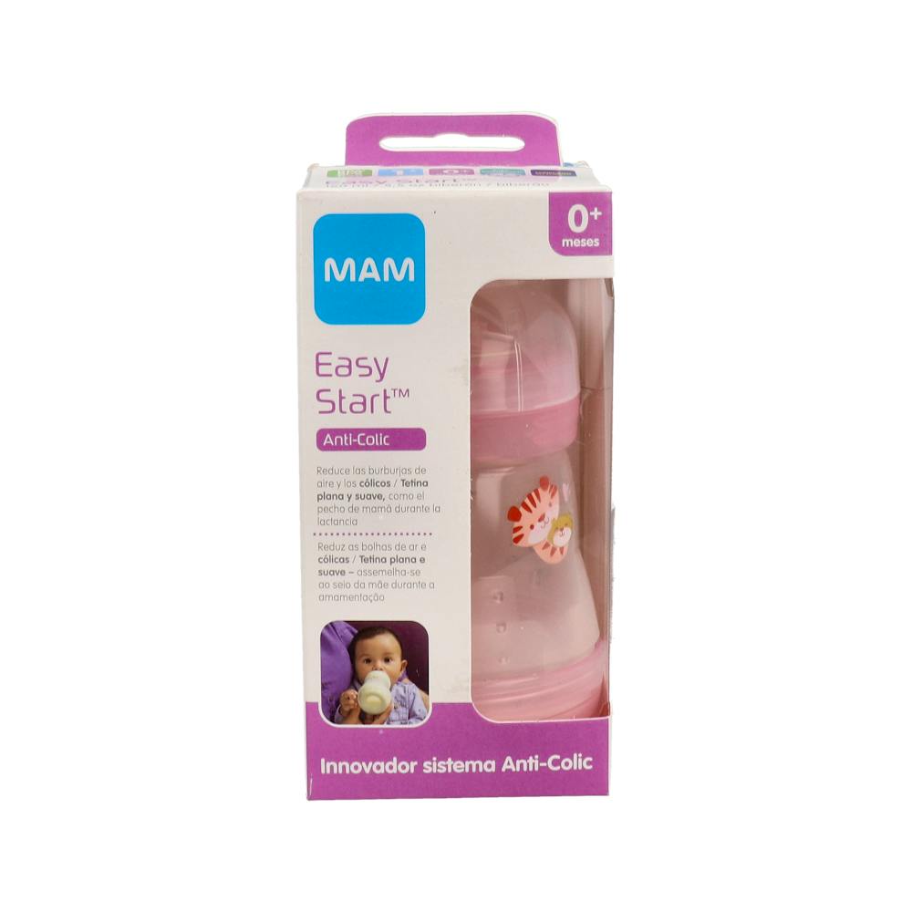 BIBERON ANTICOLICO MAM ANTICOLIC EASY START 160 ML ROSA