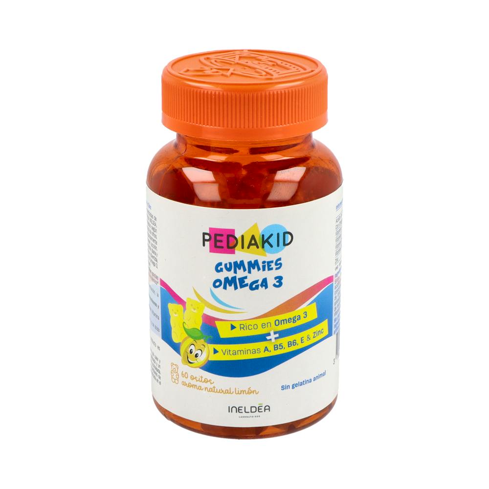 PEDIAKID GUMMIES OMEGA 3 60 OSITOS AROMA NATURAL LIMON