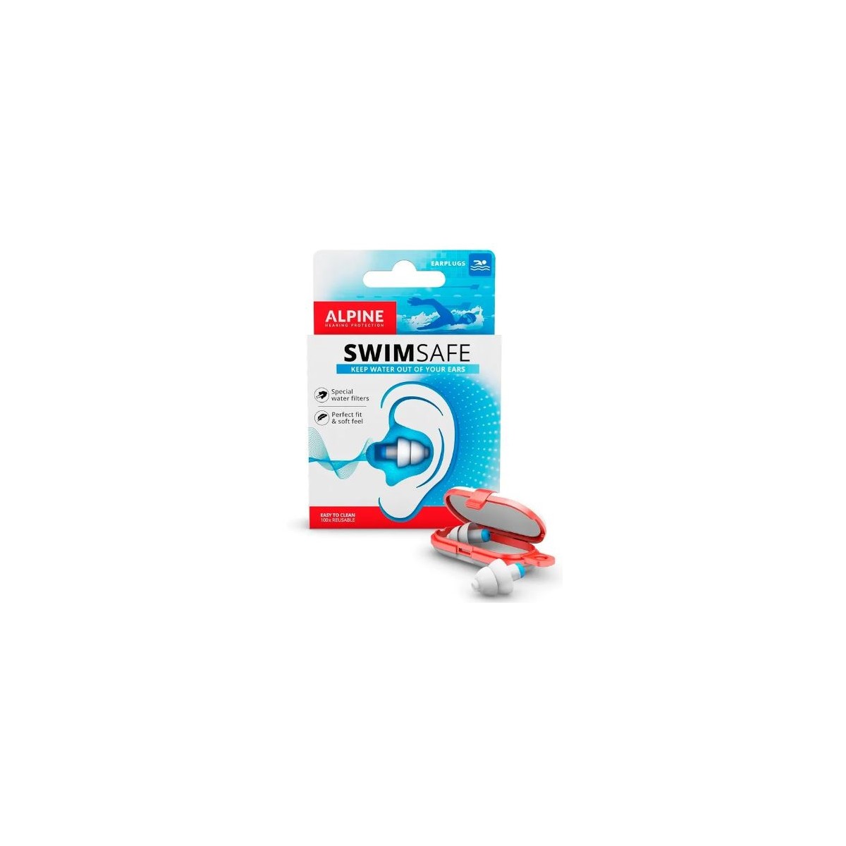 ALPINE SWIMSAFE 2 TAPONES DE OIDOS PARA NATACION