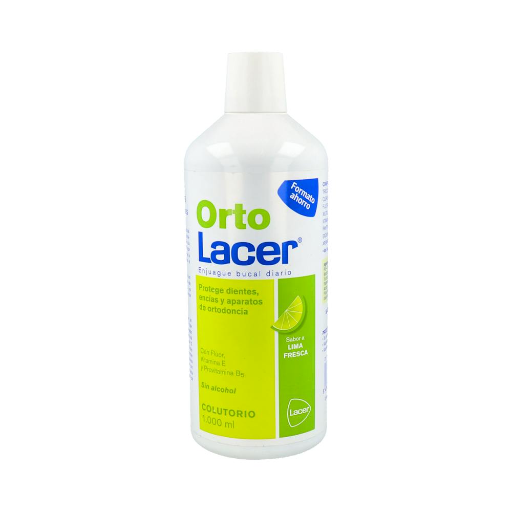 ORTOLACER ORTODONCIA COLUTORIO 1 ENVASE 1000 ML SABOR LIMA FRESCA