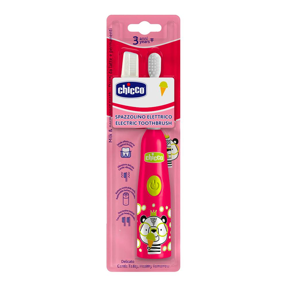CEPILLO DENTAL ELECTRICO INFANTIL CHICCO 1 UNIDAD COLOR ROSA