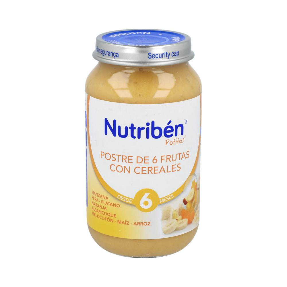 NUTRIBEN POSTRE DE 6 FRUTAS CON CEREALES 1 POTITO GRANDOTE 250 G