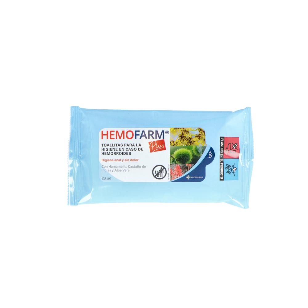 HEMOFARM PLUS TOALLITAS 1 SOBRE 20 UNIDADES