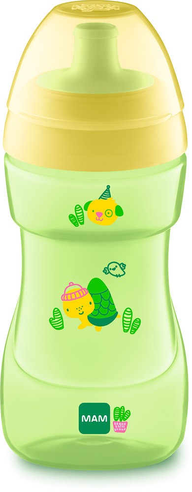 VASO CON TAPON DEPORTIVO AMARILLO MAM SPORTS CUP