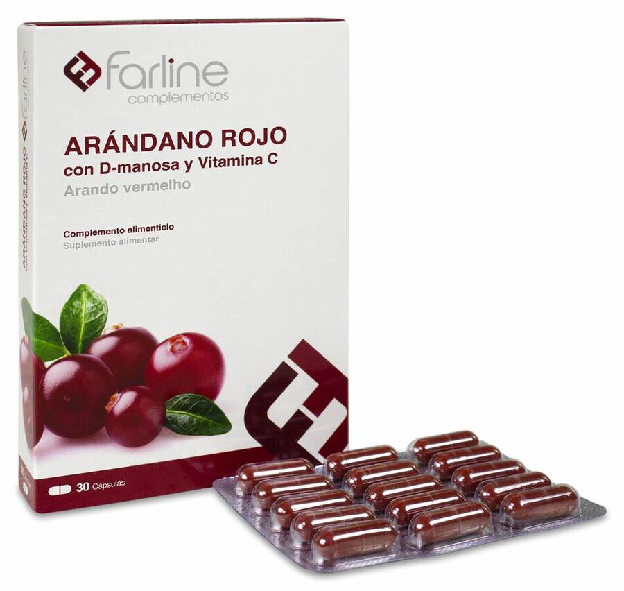 FARLINE COMPLEMENTOS ARANDANO ROJO + VITAMINA C + DMANOSA 30 CAPSULAS