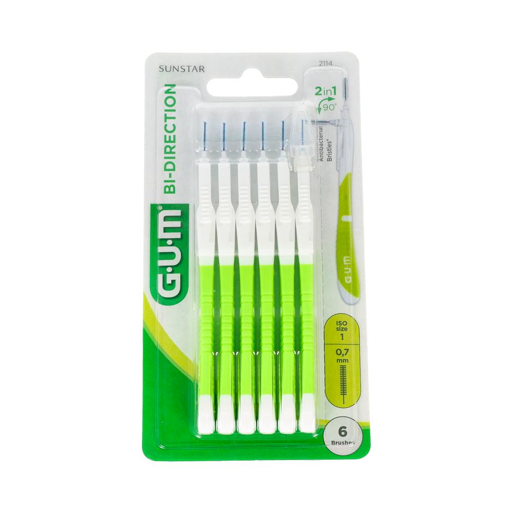 CEPILLO INTERDENTAL GUM 2114 BIDIRECTION 07 MM 6 U