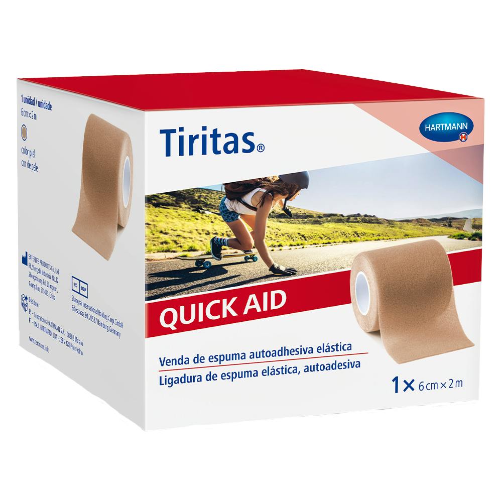 TIRITAS QUICK AID APOSITO ADHESIVO COLOR PIEL 6 CM X 2 M 1 U