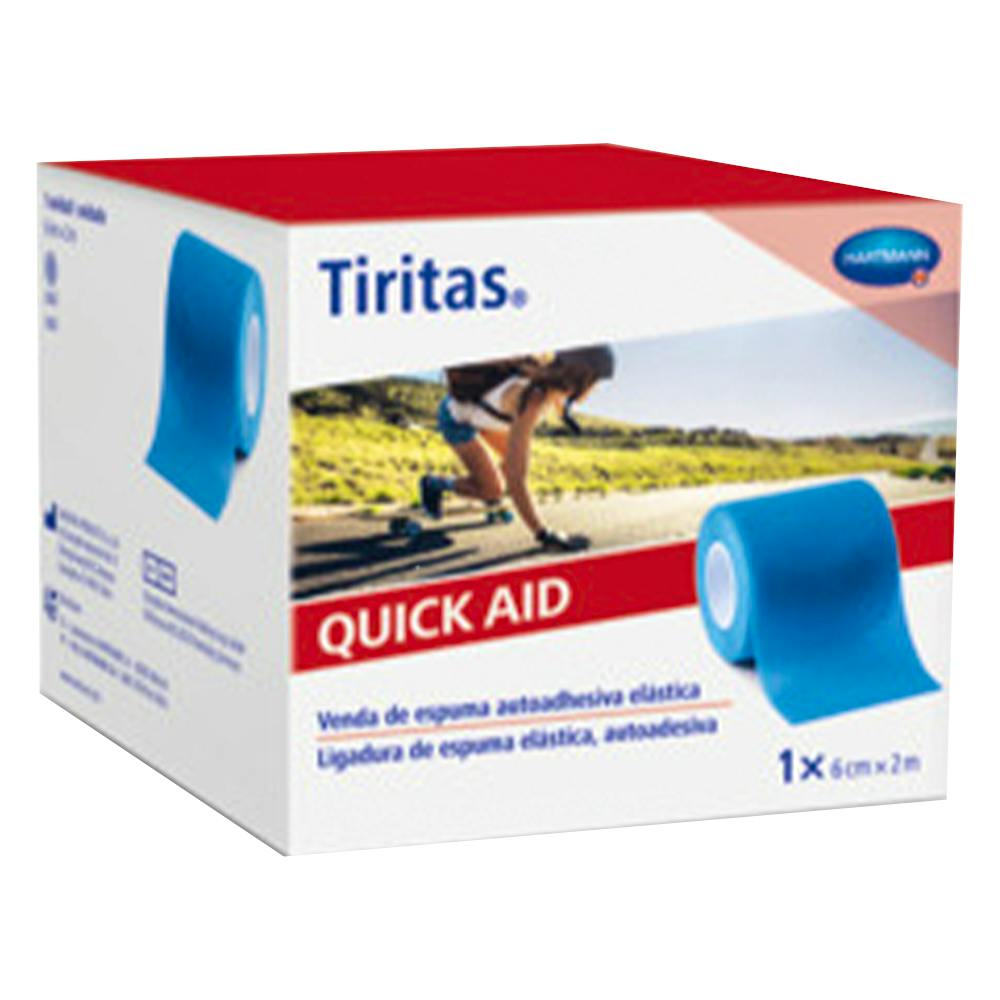 TIRITAS QUICK AID APOSITO ADHESIVO COLOR AZUL 6 CM X 2 M 1 U