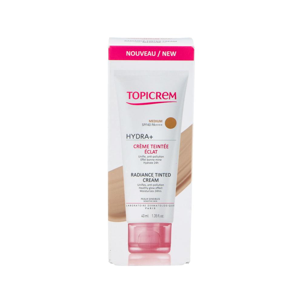 TOPICREM HYDRA+ CREMA ILUMINADORA CON COLOR MEDIO SPF 50 1 TUBO 40 ML