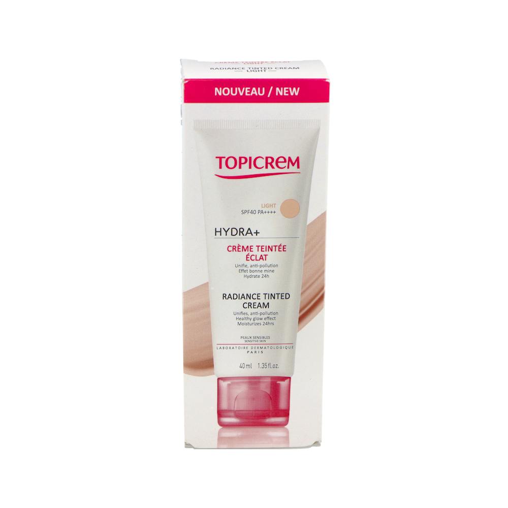 TOPICREM HYDRA+ CREMA ILUMINADORA CON COLOR CLARO SPF 50 1 TUBO 40 ML