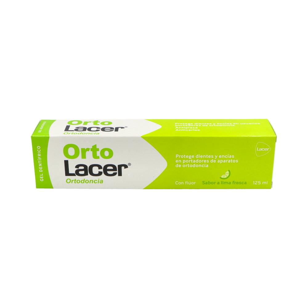 LACER ORTOLACER ORTODONCIA GEL DENTIFRICO 1 ENVASE 125 ML SABOR LIMA FRESCA