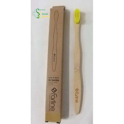 CEPILLO DENTAL DE BAMBU FARLINE AMARILLO