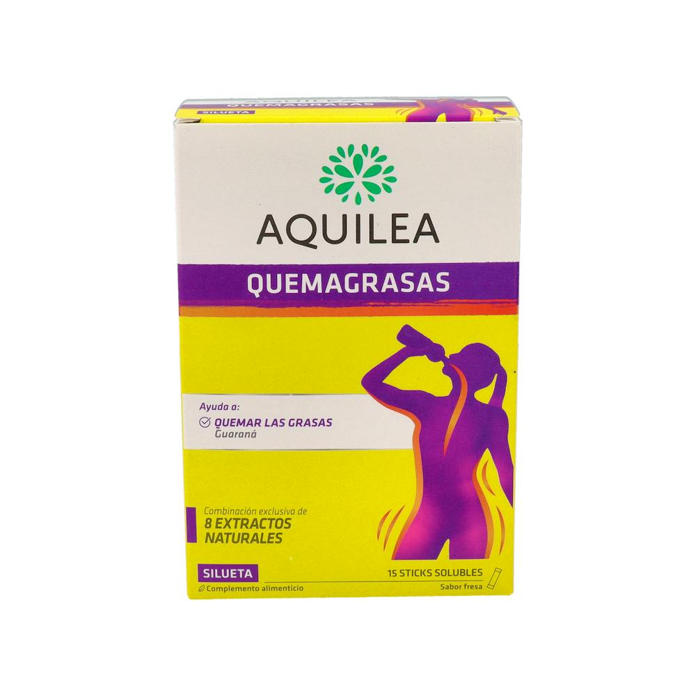 AQUILEA QUEMAGRASAS 15 STICKS SABOR FRESA