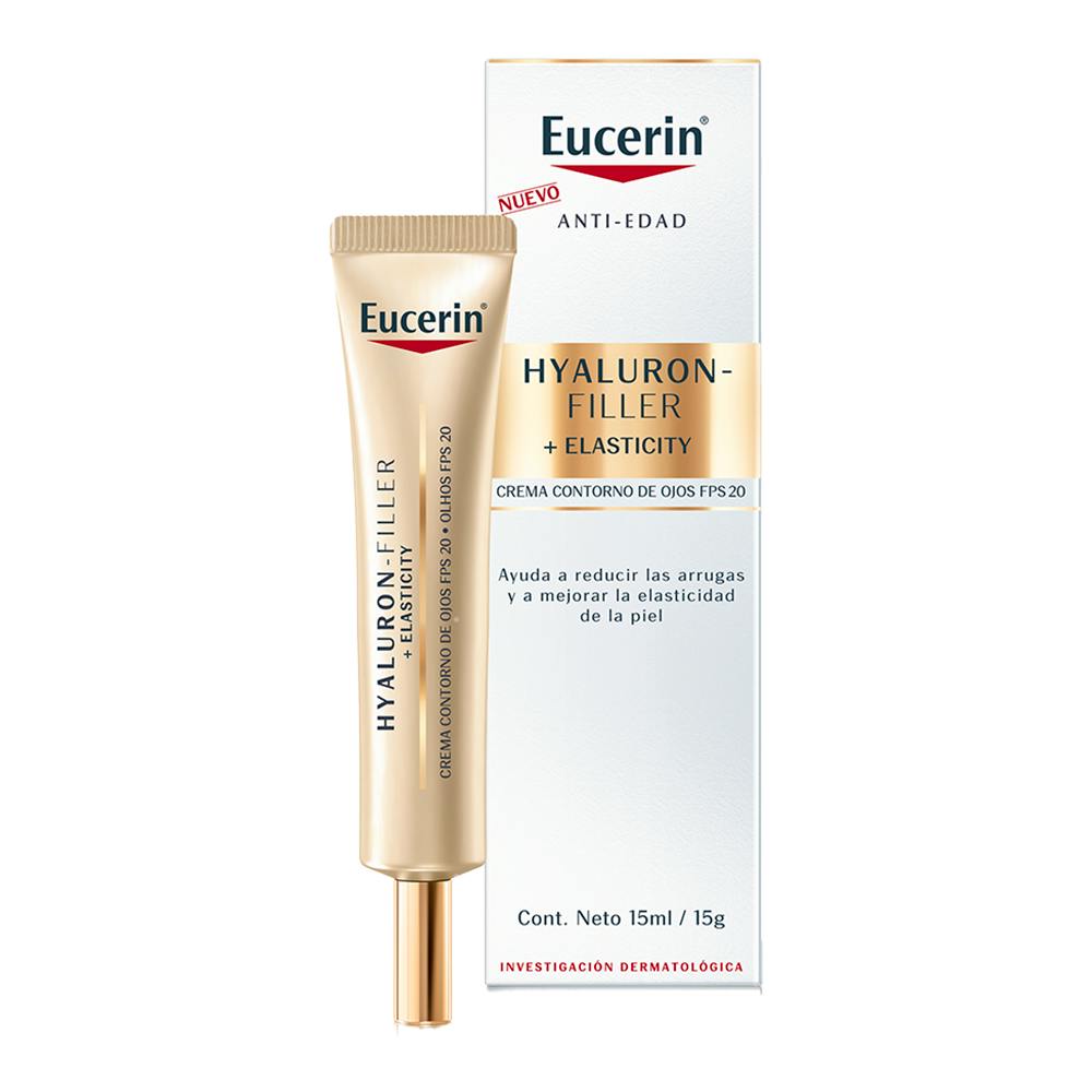 EUCERIN HYALURON FILLER+ELASTICITY COTORNO OJOS FPS20 15ML