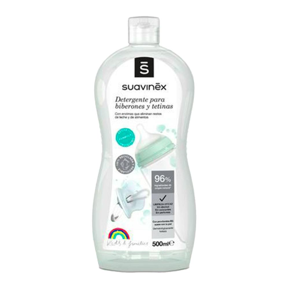 SUAVINEX DETERGENTE ESPECIFICO BIBERONES TETINAS GEL LIMPIABIBERONES DUPLO 500 ML + 500 ML