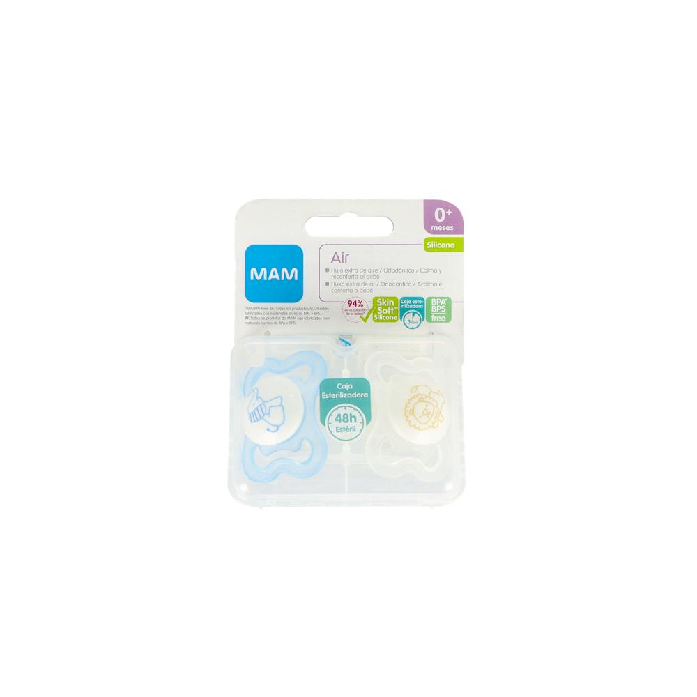 CHUPETE SILICONA MAM AIR COLECCION 2 0 6 MESES A PACK DOBLE