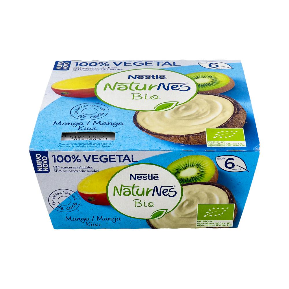 NATURNES BIO VEG MANGO KIWI 4 TARRINAS 90 G