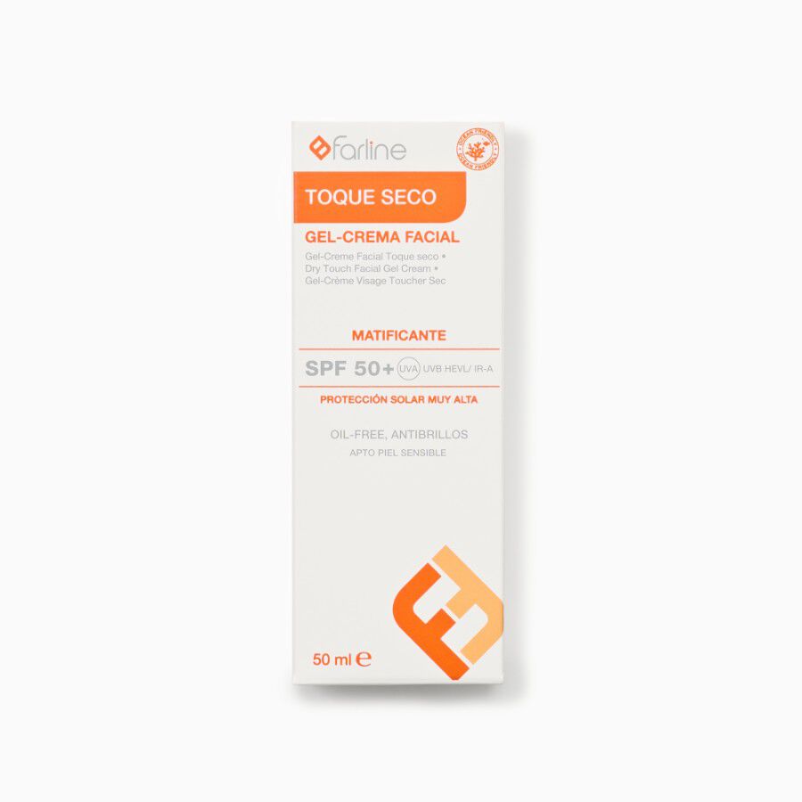 FARLINE GEL CREMA FACIAL TOQUE SECO SPF 50+ TEXTURA LIGERA 1 TUBO 50 ml