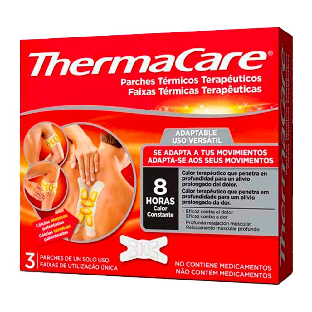 THERMACARE PARCHES TERMICOS ADAPTABLES 3 PARCHES