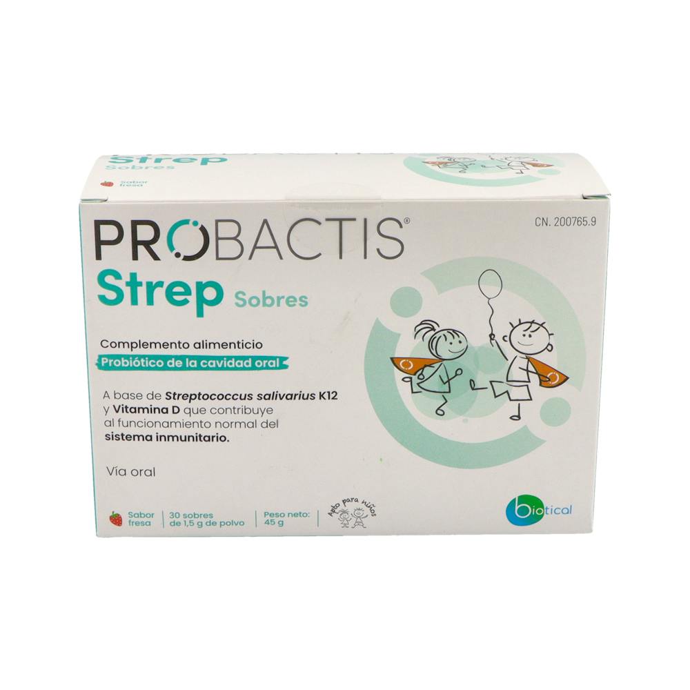 PROBACTIS STREP KIDS 30 SOBRES 15 G SABOR FRESA