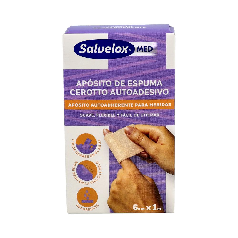SALVELOX MED FOAM PLASTER APOSITO ADHESIVO 1 APOSITO 1M X 6 CM