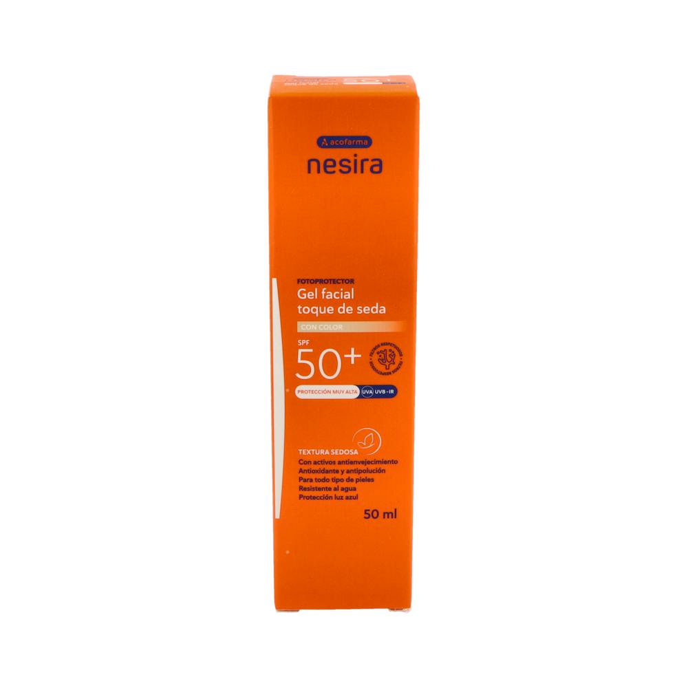 ACOFARDERM GEL FACIAL TOQUE DE SEDA COLOR SPF 50+ 1 TUBO 50 ML