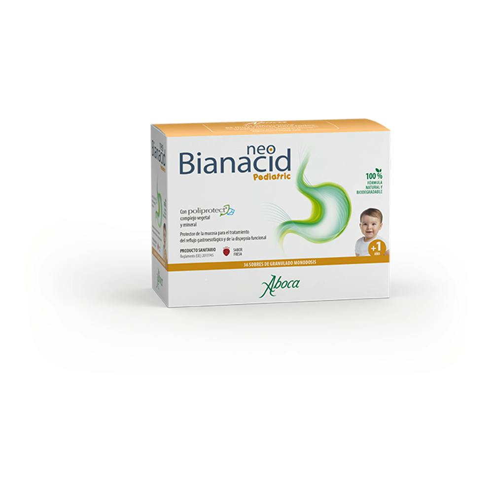 AB0CA NEOBIANACID PEDIATRIC 36 SOBRES GRANULADO 775 MG SABOR FRESA