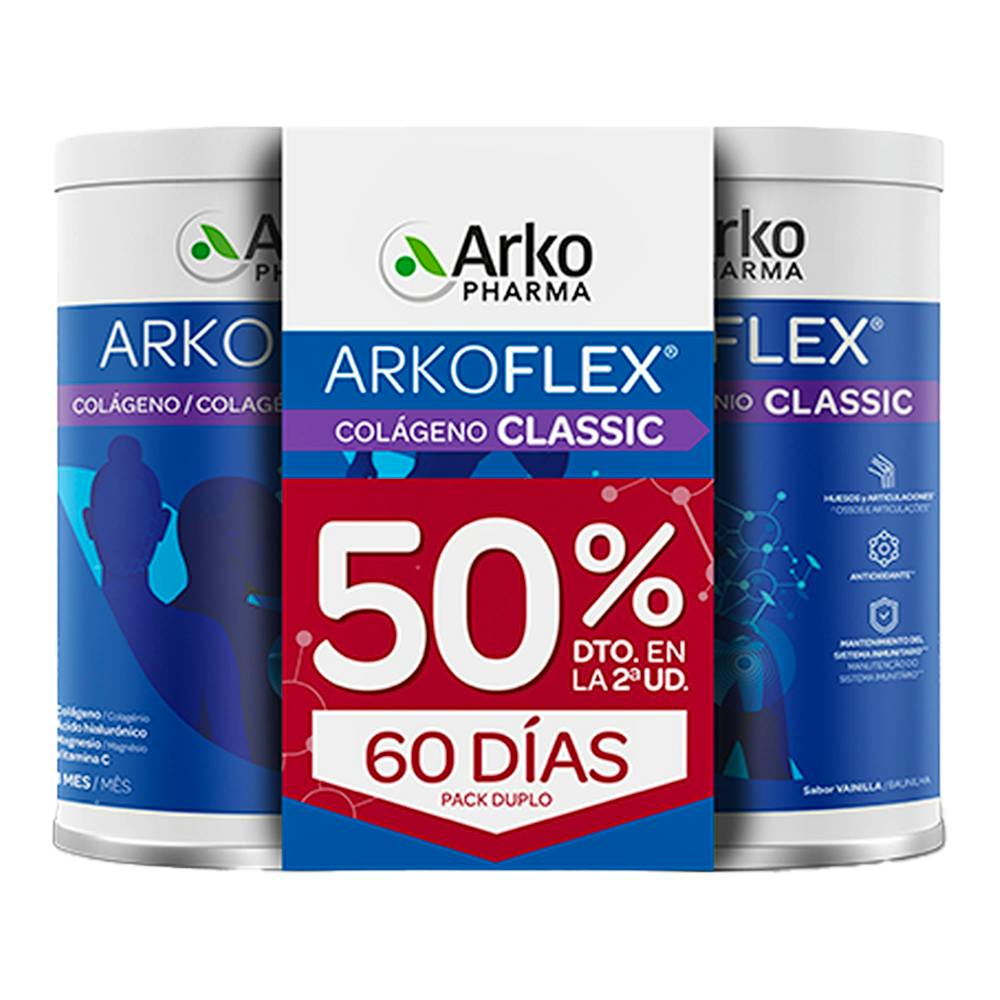 ARKOFLEX COLAGENO 2 ENVASES 360 G SABOR VAINILLA PACK