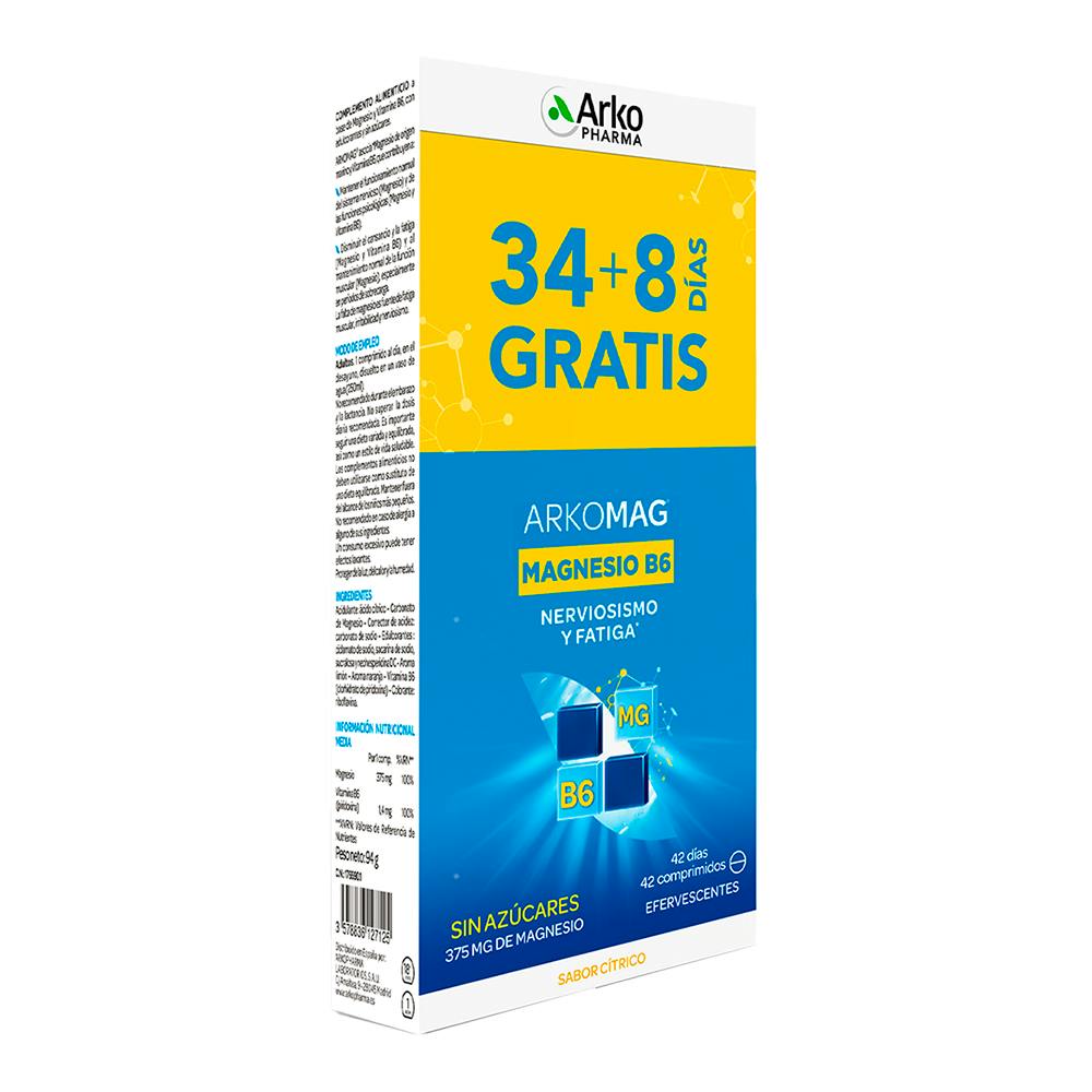 ARKOPHARMA MAGNESIO + VIT B6 2 UNIDADES 21 COMPRIMIDOS EFERVESCENTES PACK