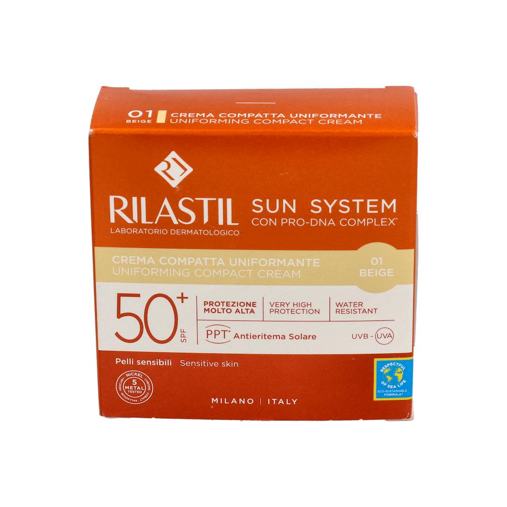 RILASTIL SUN SYSTEM SPF50+ CREMA COMPACTA BEIGE 10G