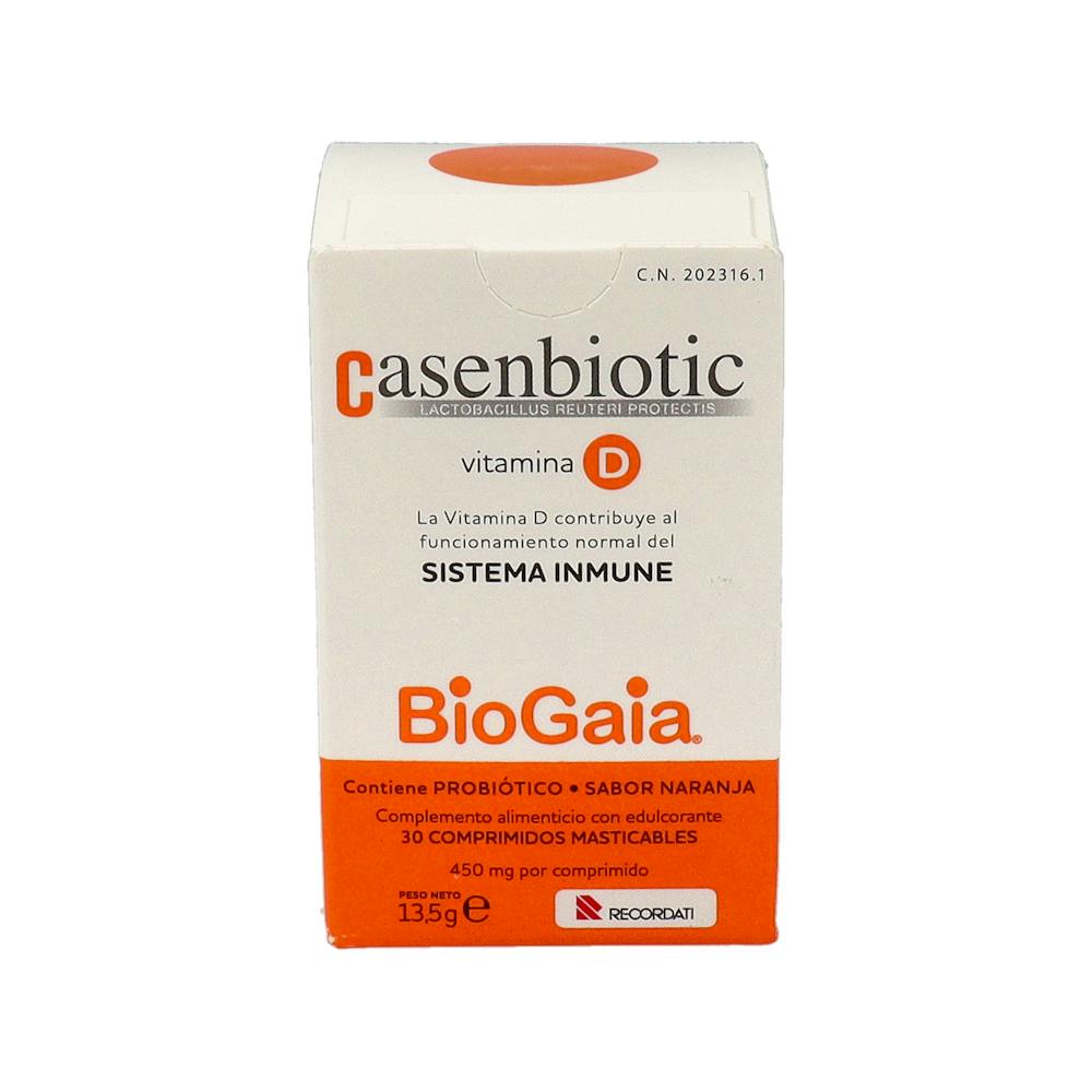 CASENBIOTIC VITAMINA D 30 COMP MASTICABLES NARANJA
