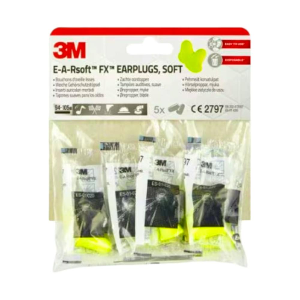 TAPONES OIDOS POLIURETANO 3M RUIDO DESECHABLE 1 BOLSA 5 PARES