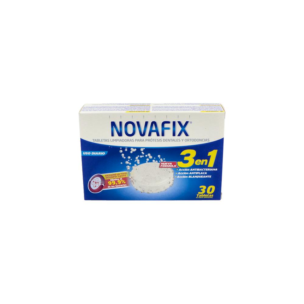 NOVAFIX TABLETAS LIMPIADORAS TRIPLE ACCION 30 UNIDADES