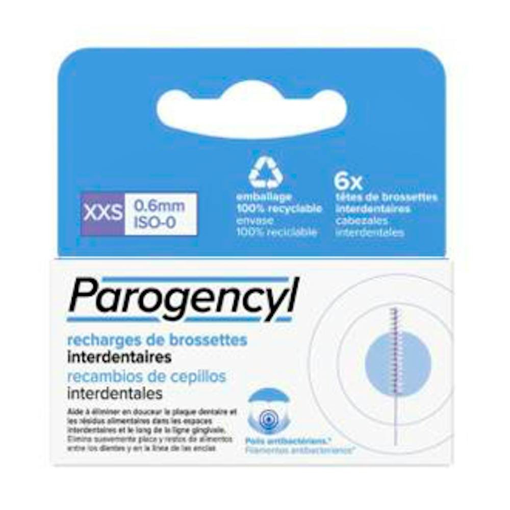 PAROGENCYL CEPILLO INTERDENTAL RECAMBIO 6 UNIDADES TALLA XXS