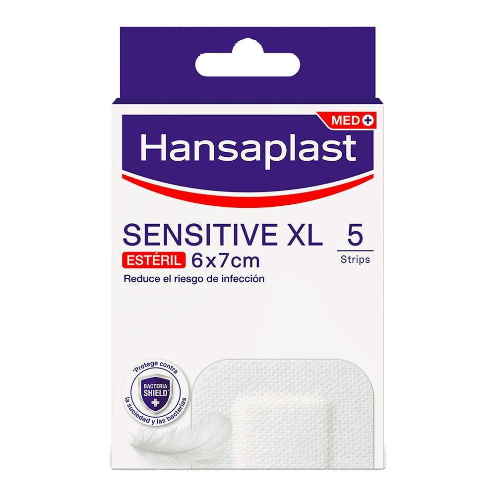 HANSAPLAST SENSITIVE XL APOSITO ESTERIL 5 UNIDADES 7 CM X 6 CM