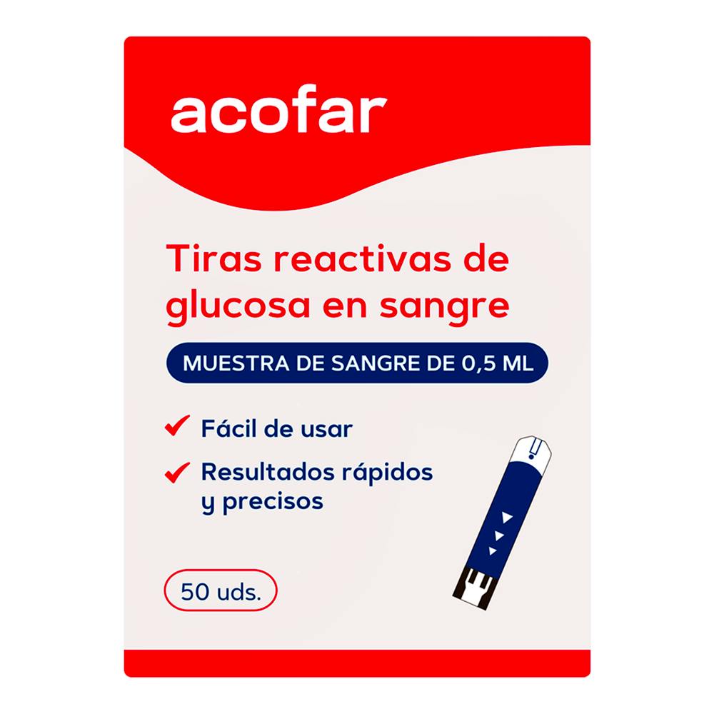ACOFAR NESIRA TIRAS REACTIVAS GLUCEMIA 50 UNIDADES