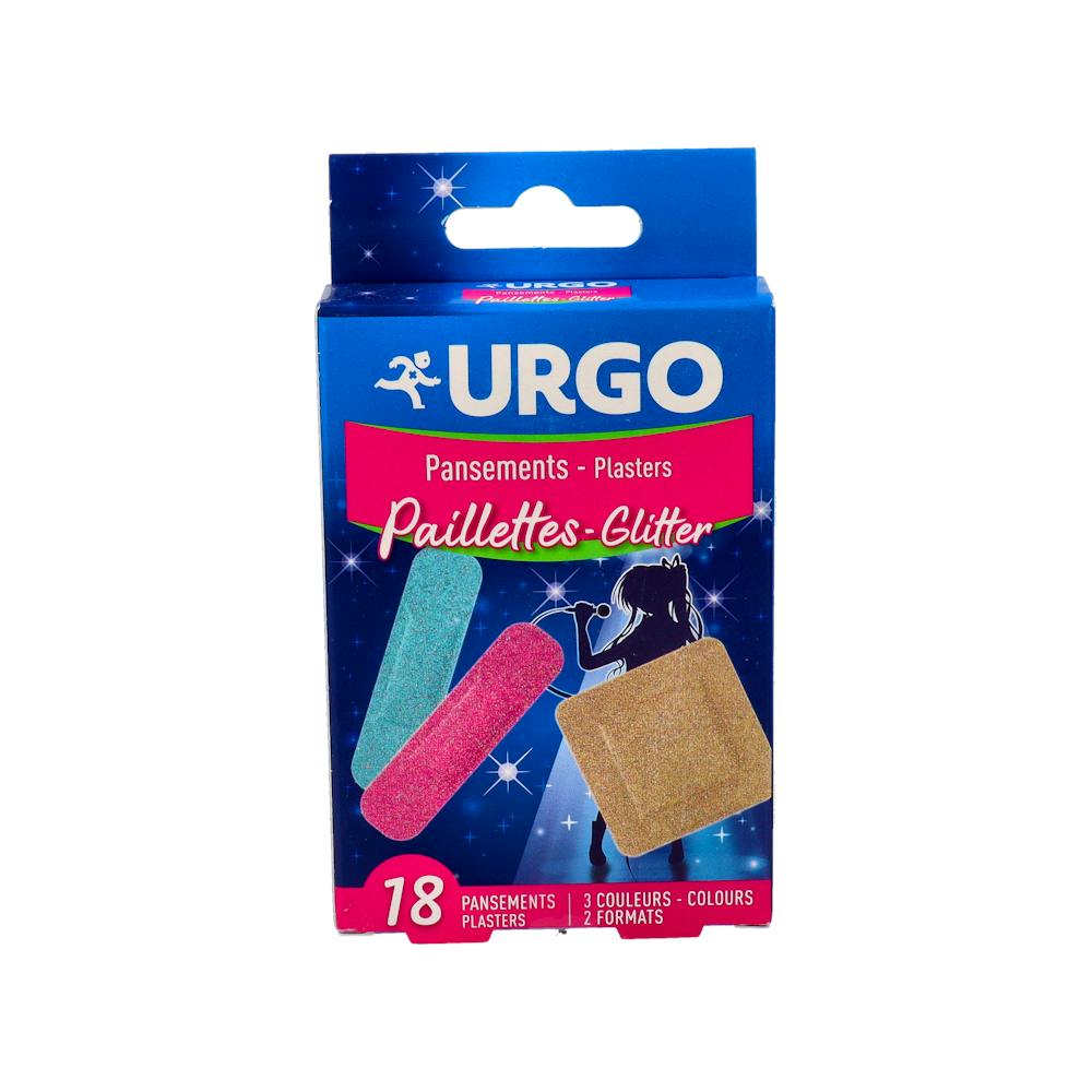 URGO APOSITOS GLITTER 9 UNIDADES 72 CM X 19 CM + 9 UNIDADES 6 CM X 6 CM