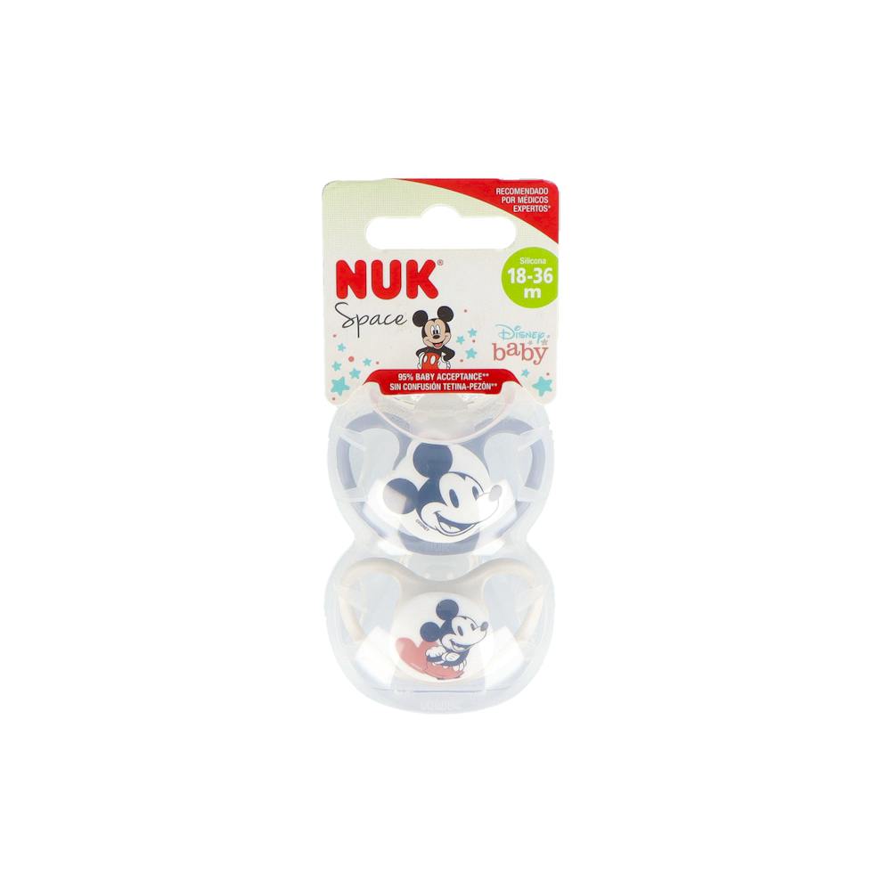 CHUPETE SILICONA NUK SPACE MICKEY 18 36 MESES 2 U