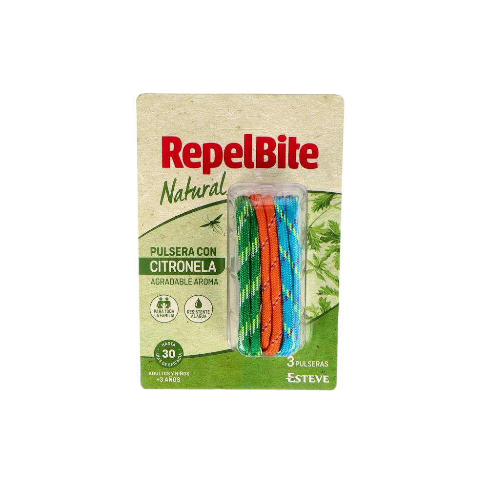 REPEL BITE NATURAL PULSERA DE CUERDA CON CITRONELA 3 UNIDADES