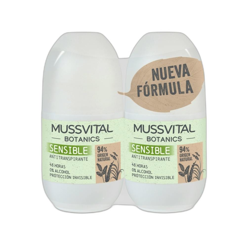 MUSSVITAL BOTANICS DESOD SENS 75ML X2