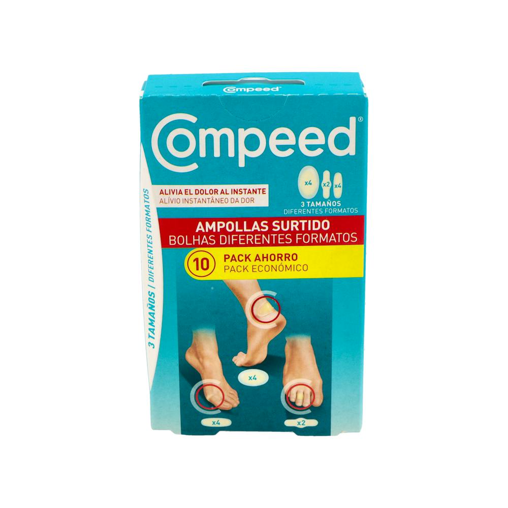 COMPEED AMPOLLAS ENVASE CARTON SURTIDO 3 TAMAÑOS 10 U NUEVO (APOSITOS INDIVIDUALIZADOS)