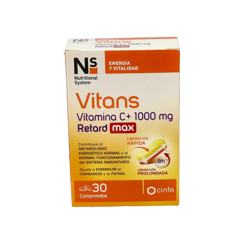NS VITANS VITAMINA C+ 1000 MG RETARD MAX 30 COMPRIMIDOS