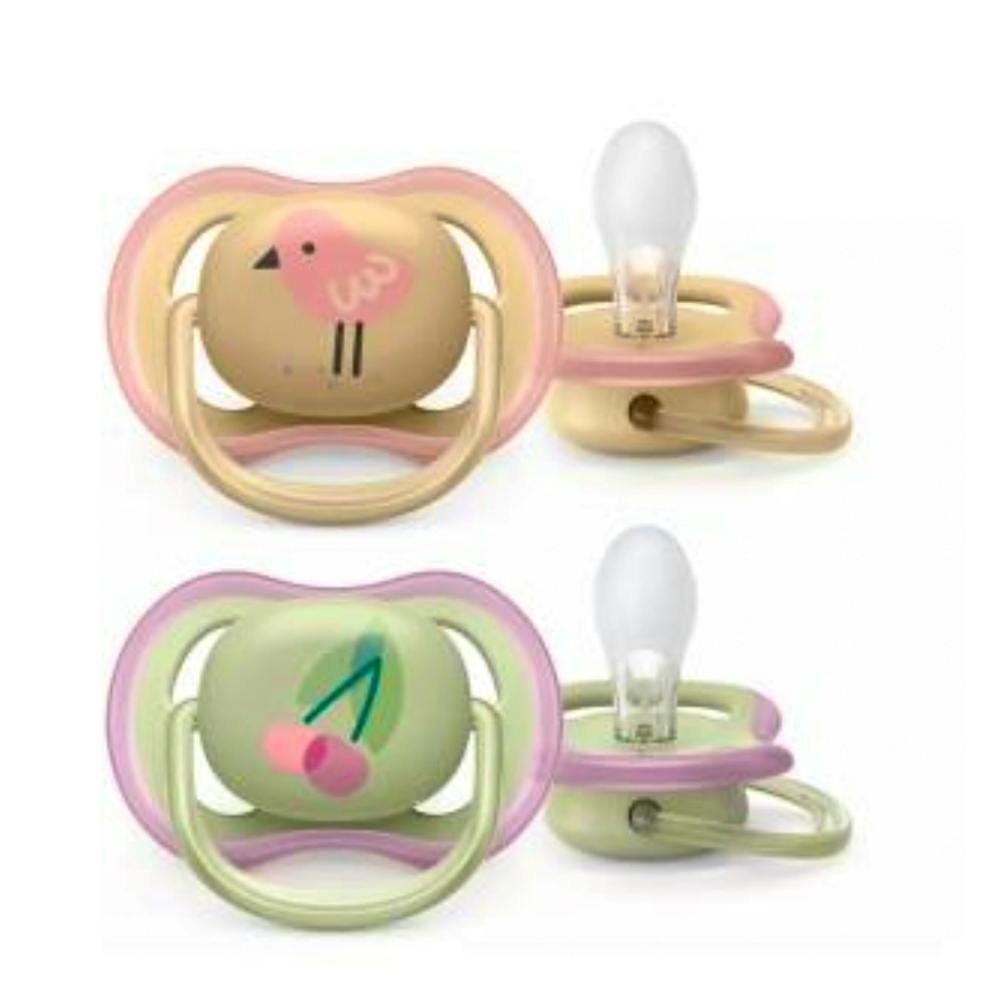 CHUPETE SILICONA PHILIPS AVENT ULTRA AIR 0 6 MESES 2 UNIDADES NIÑA SCF085/13