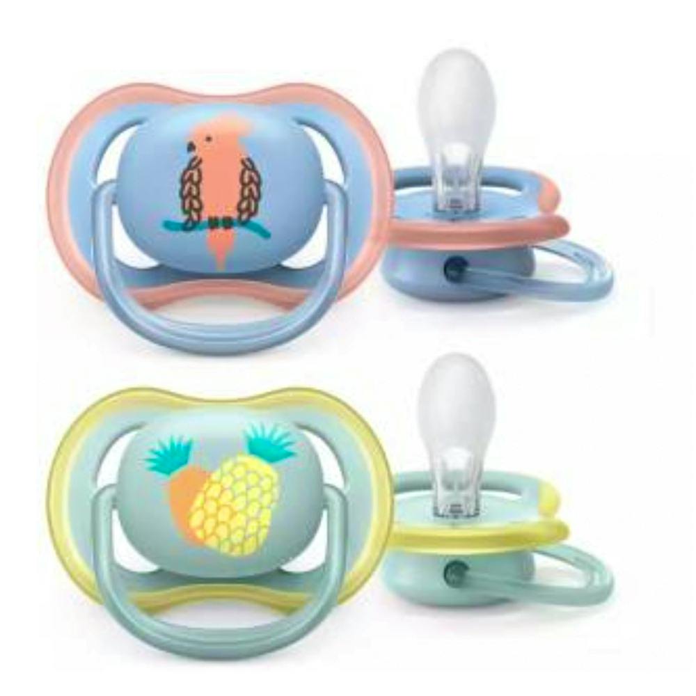 CHUPETE SILICONA PHILIPS AVENT ULTRA AIR 0 6 MESES 2 UNIDADES NIÑO SCF085/12