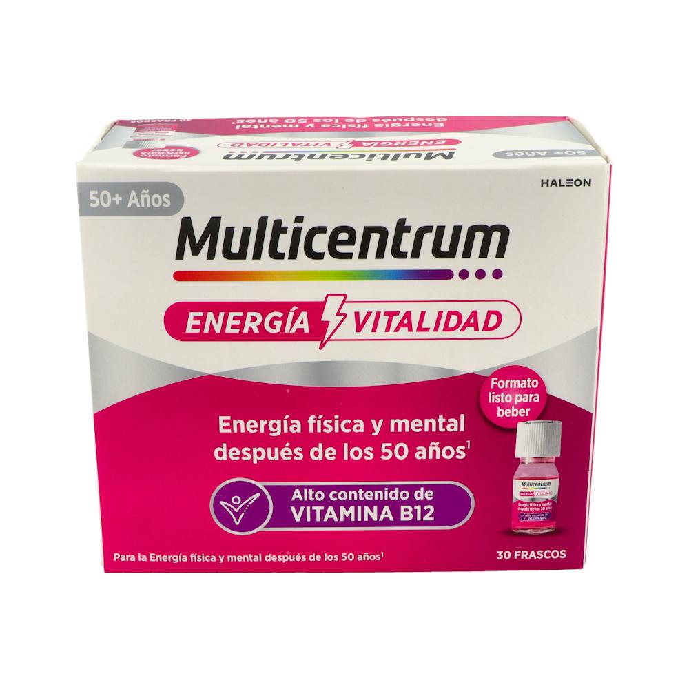 MULTICENTRUM ENERGIA & VITALIDAD 50+ 30 FRASCOS 7 ML SABOR FRAMBUESA