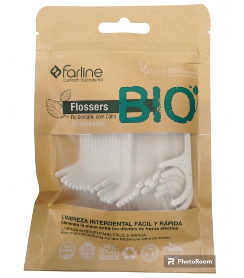 FARLINE CEPILLO INTERDENTAL FLOSSERS DENTALES BIO 30 UNIDADES