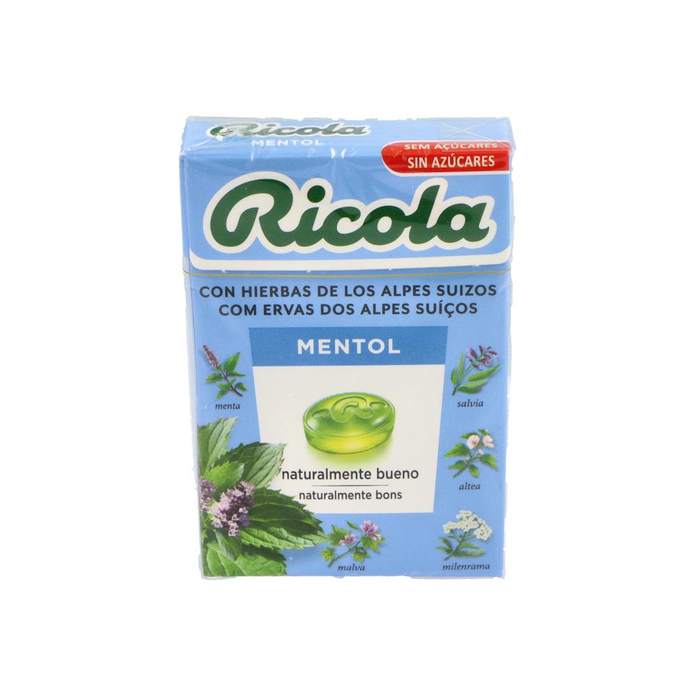 RICOLA CARAMELOS SIN AZUCAR 1 BOLSA 70 G SABOR MENTOL