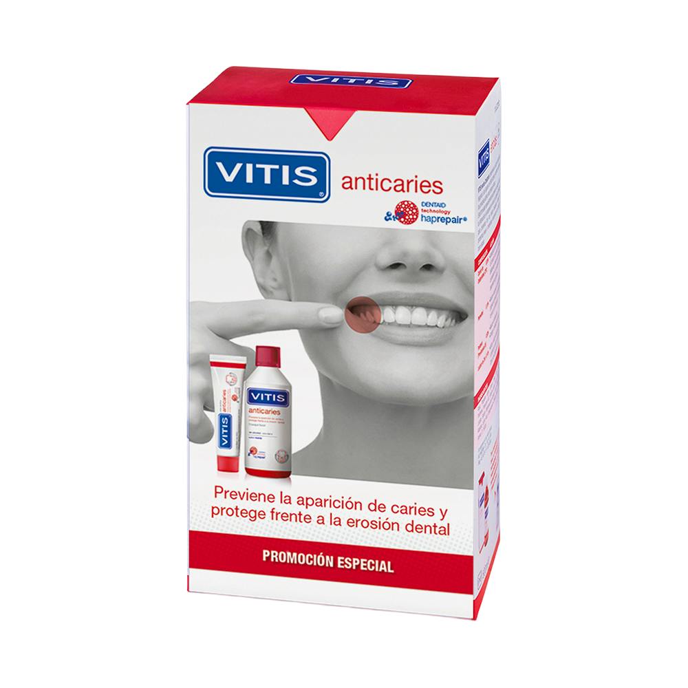 VITIS ANTICARIES PACK 1 ENVASE 100 ML PASTA + 1