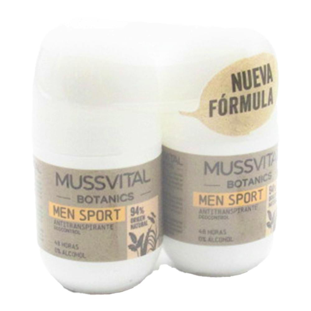 MUSSVITAL ESSENTIALS BOTANICS ANTITRANSPIRANTE MEN SPORT ARROZ 1 ENVASE 75 ML