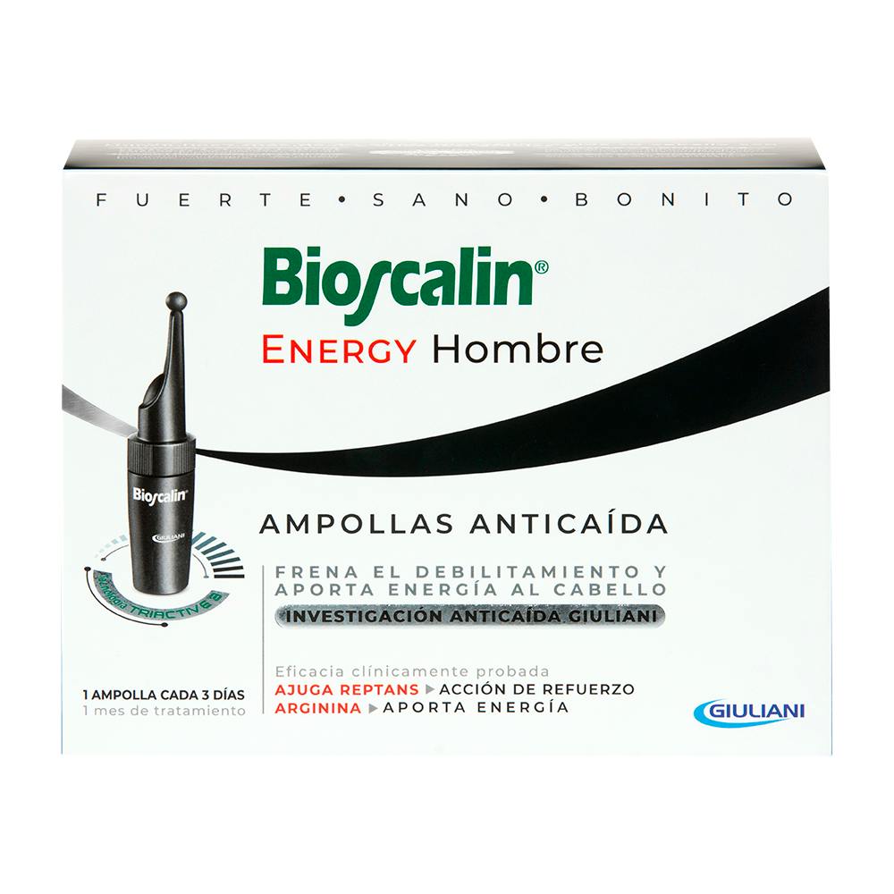 BIOSCALIN ENERGY HOMBRE AMPOLLAS ANTICAIDA 10 AMPOLLAS 35 ML
